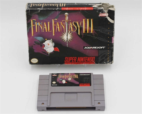 Final Fantasy III - Original Æske - SNES - (USA) (C Grade) (Genbrug)